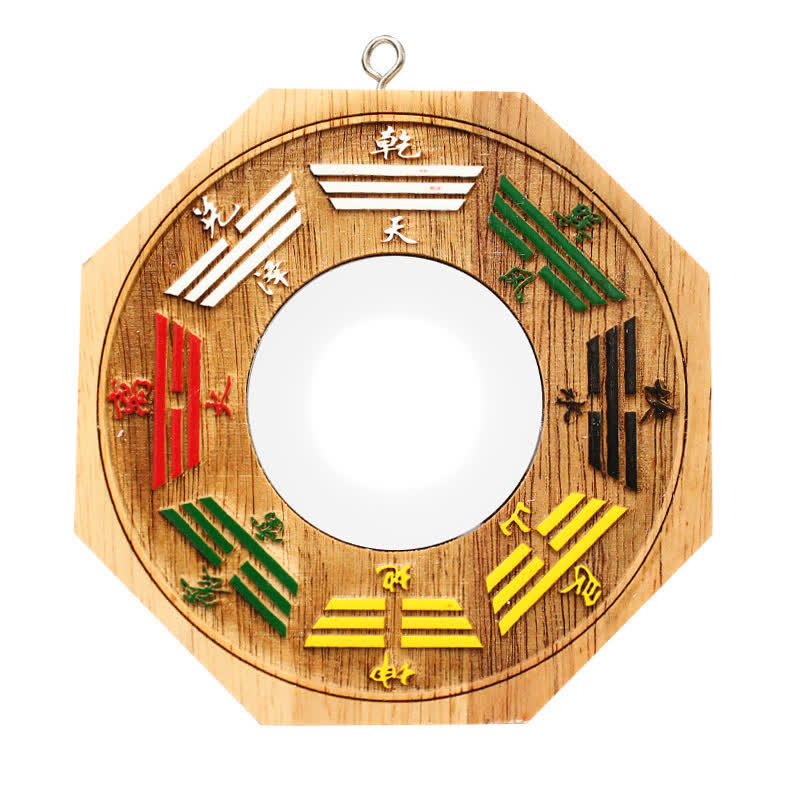 Feng Shui Bagua-kaart Perzikhout Balans Energiekaart Spiegel - Bagua-kaart bolle spiegel - 10 cm - image 0