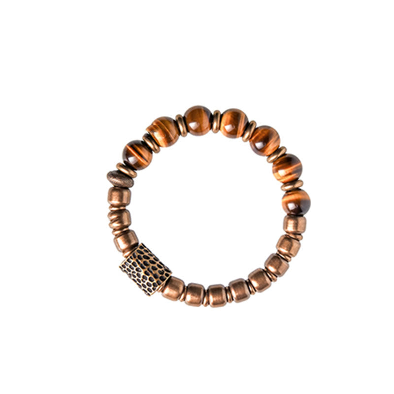 Buddha Stones Beschermende Armband van koper met tijgeroogsteen - image 9