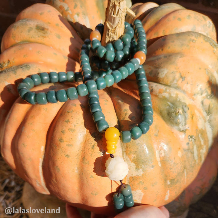 Buddha Stones Lotus Cyan Bodhi Seed Armband - image 2