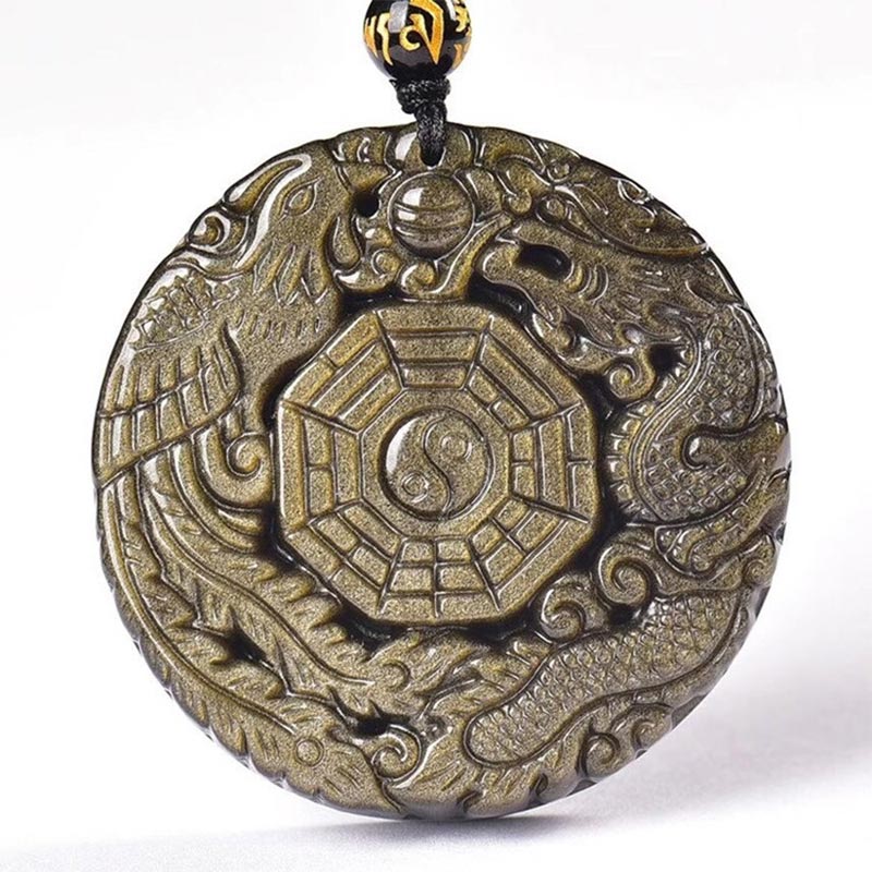 Buddha Stones Gouden Obsidiaan Helende Energie Ketting - image 6