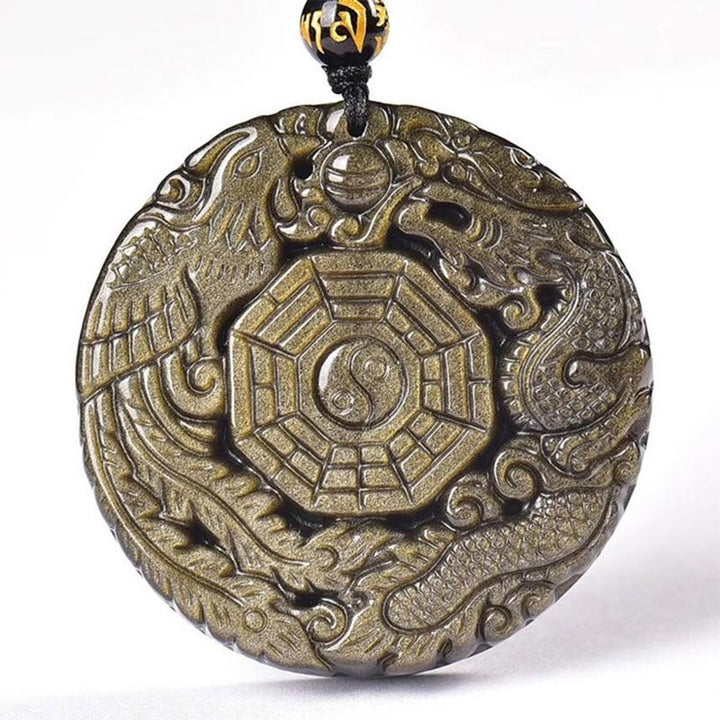 Buddha Stones Gouden Obsidiaan Helende Energie Ketting - image 6