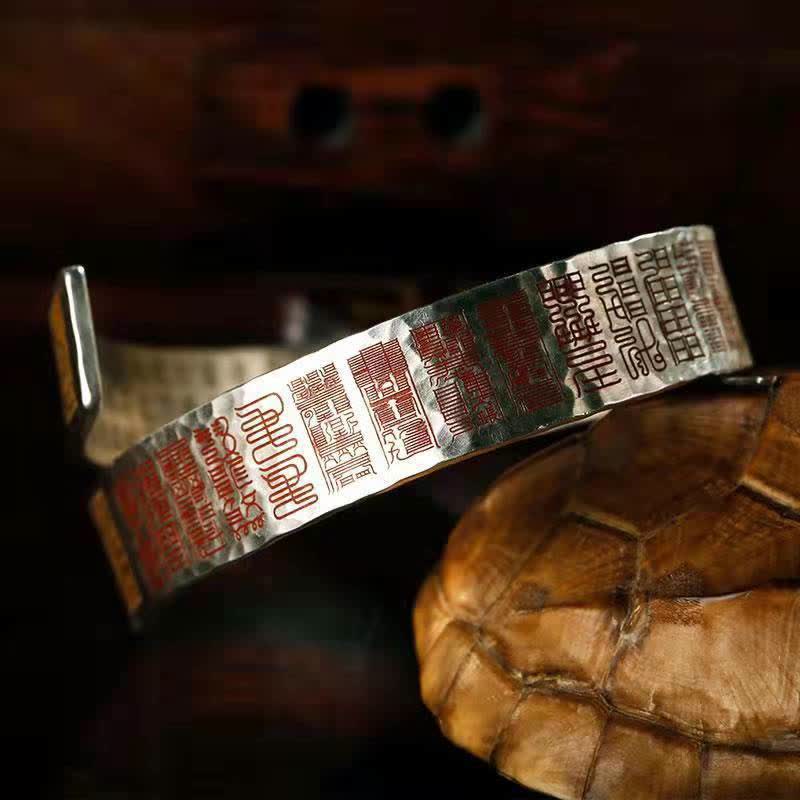 Buddha Stones Letters Copper Balance Healing Manchetarmband Bangle - image 2
