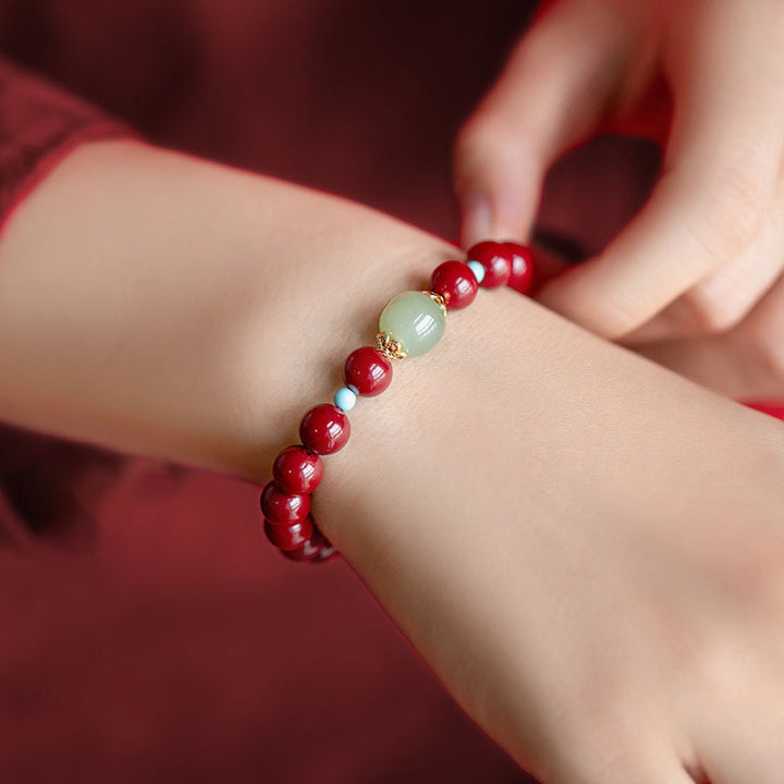Buddha Stones Armband van cinnabergroene aventurijn - image 7