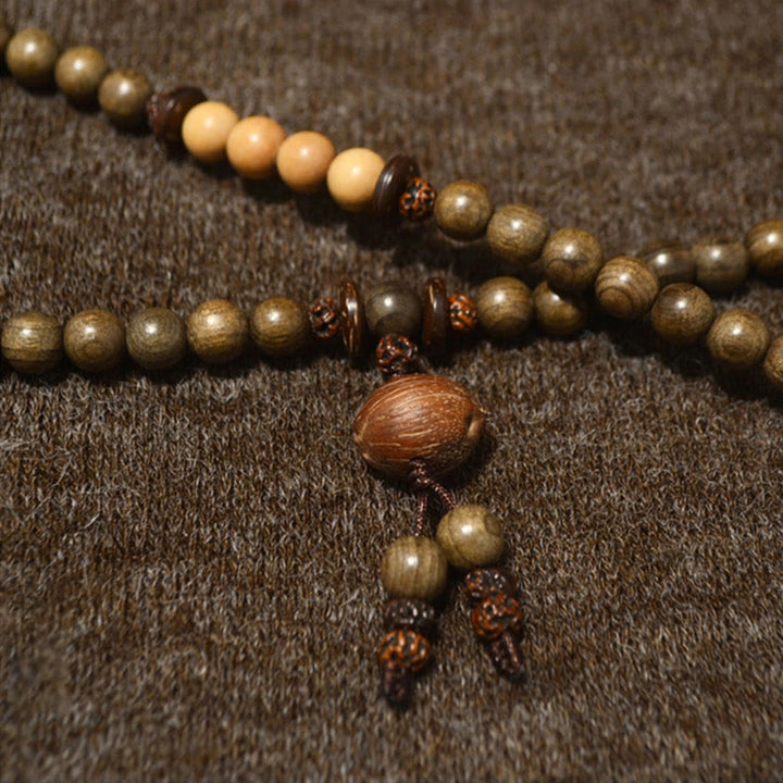 Buddha Stones Tibetaanse sandelhouten beschermingsamulet Mala Armband - image 3