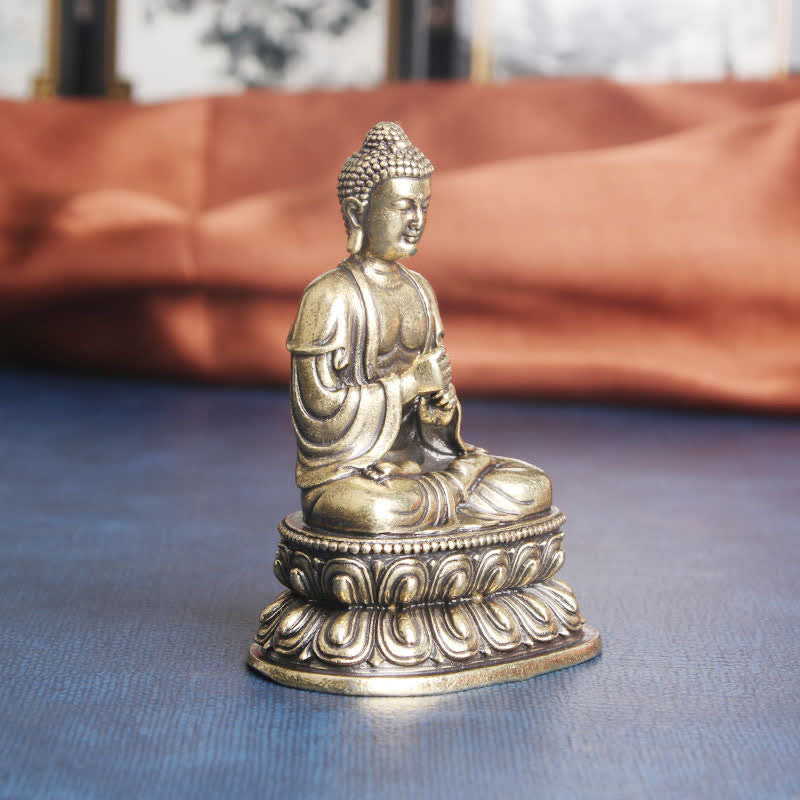 Buddha Stones Tathagata Boeddha Sereniteit Koperen Beeld Decoratie - image 1