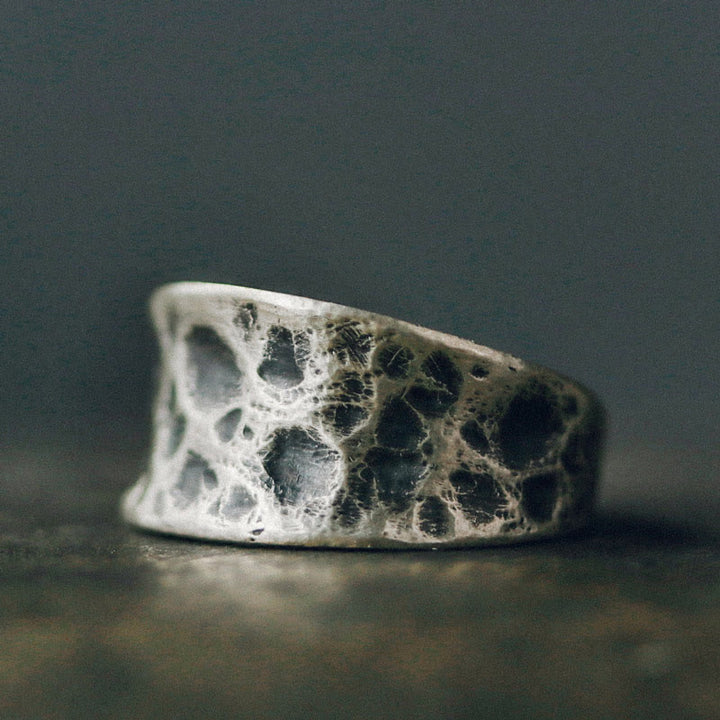 Buddha Stones 925 Sterling Zilveren Ring met Bobbelstructuur - 925 sterling zilver - image 0