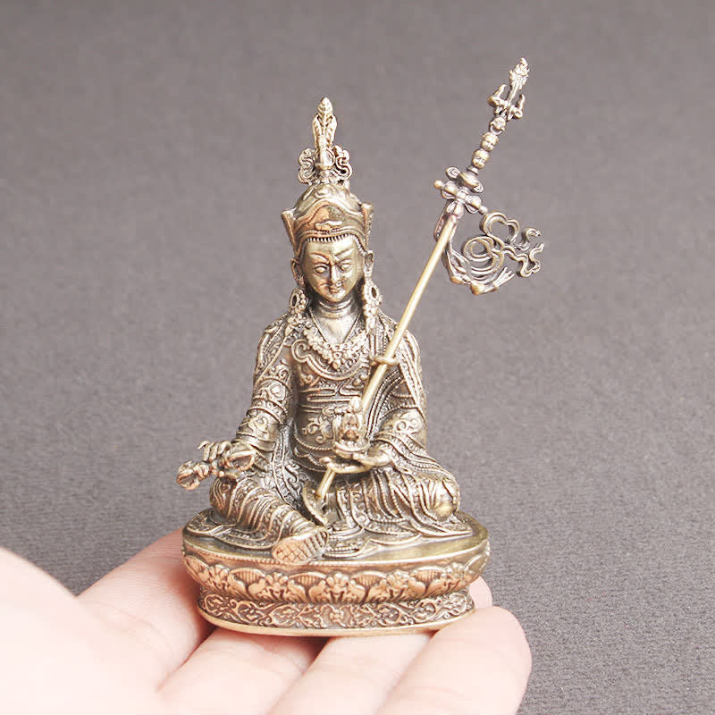 Buddha Stones Padmasambhava Boeddhabeeld Sereniteit Koperen Beeld Decoratie Tempelornament - image 2