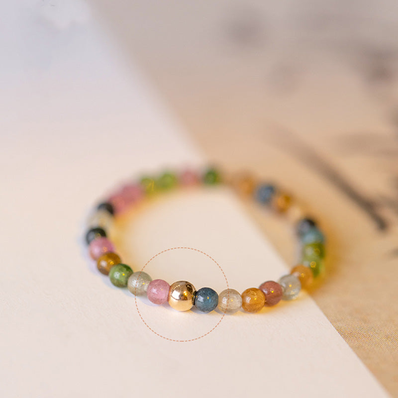 Buddha Stones Natuurlijke toermalijn Ring met positieve liefdesboodschap - image 10