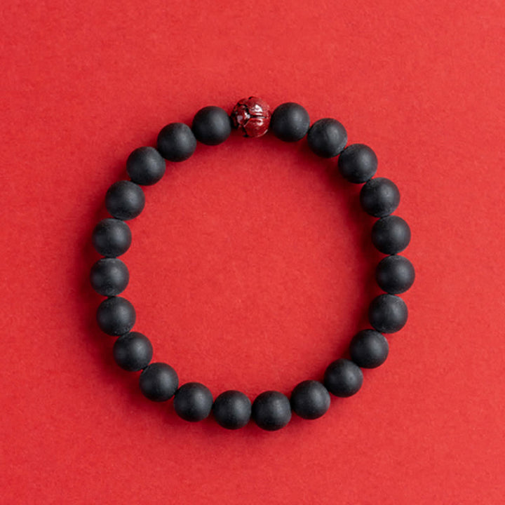 Buddha Stones Tibetaanse cipres cinnaber lotus helende Armband - image 6