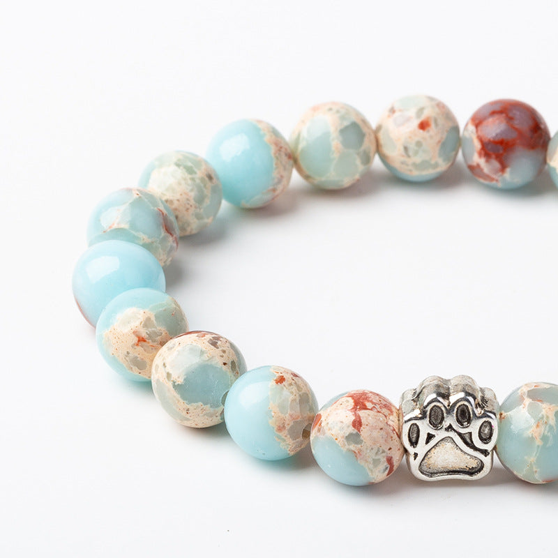 Indiase agaat groene agaat hondenpoot positieve kalmerende Armband - image 23