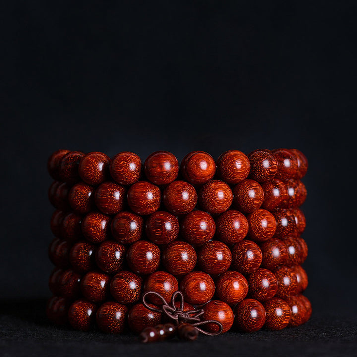 Buddha Stones Tibetaanse Armband met kleine rode sandelhouten blaadjes - image 13