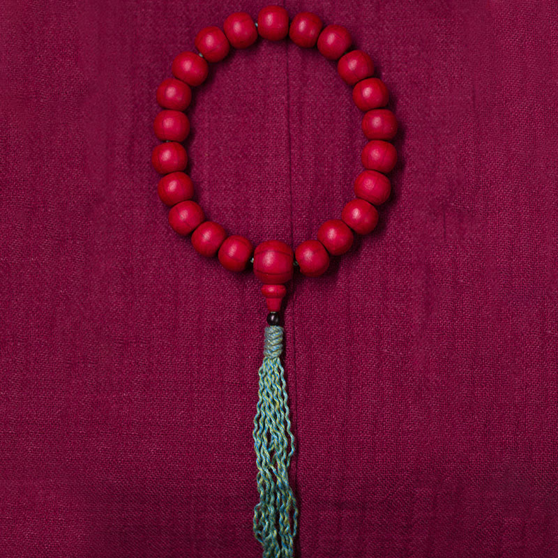 Buddha Stones Abelia Biflora Houten Pols Mala ter Afwering van Kwade Geesten - image 1
