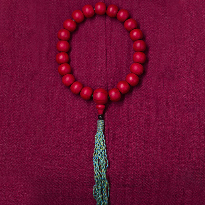 Buddha Stones Abelia Biflora Houten Pols Mala ter Afwering van Kwade Geesten - image 1