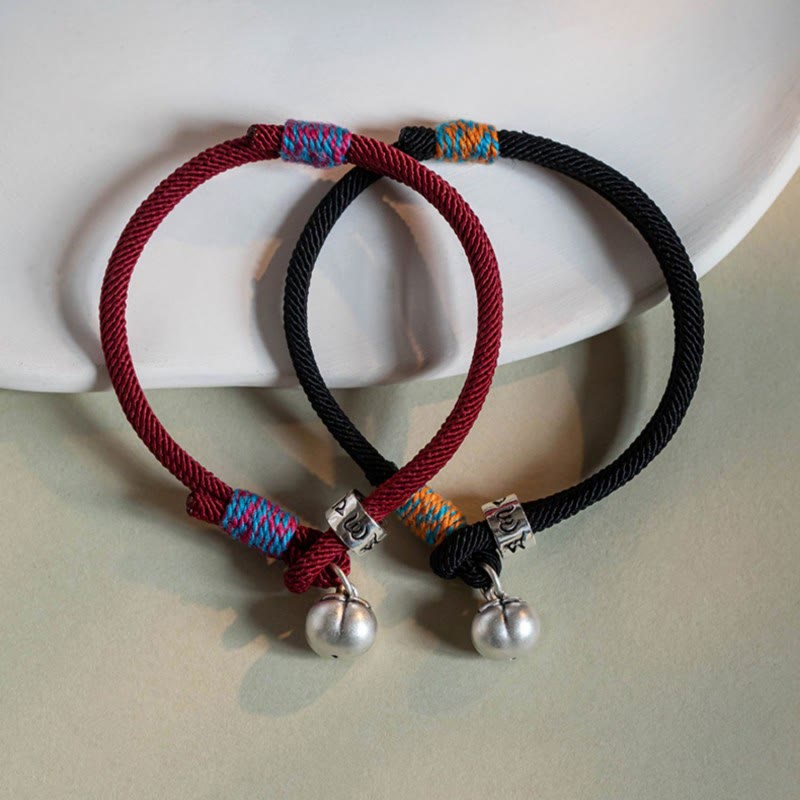 Buddha Stones Handgemaakte Tibetaanse Armband van 925 sterling zilver met Om Mani Padme Hum kaki-bedeltje voor geluk en bescherming. - image 1