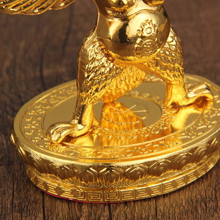 Buddha Stones Tibetaans gouden Garuda vogel legering bescherming huisdecoratie - image 3