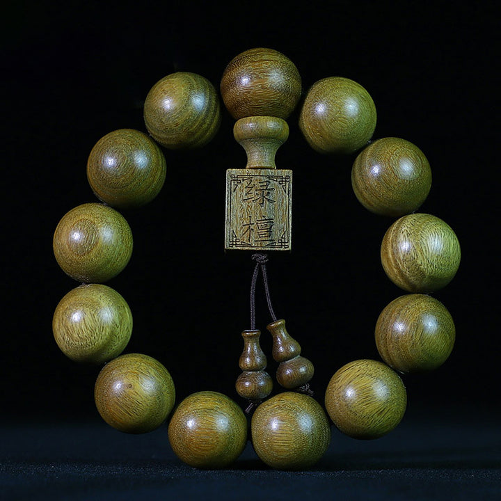 Buddha Stones Tibetaanse Armband met groene sandelhoutextractie - image 1