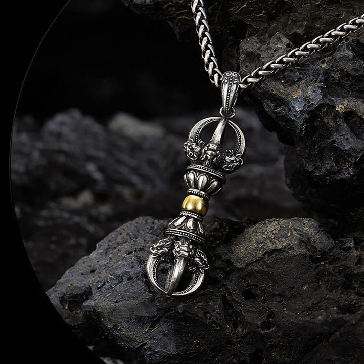 Buddha Stones Tibetaanse Dorje Vajra design rijkdom Ketting - image 1