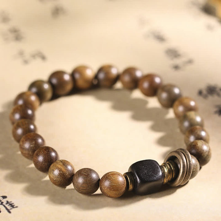 Buddha Stones Tibetaanse groene sandelhout kristallen rustgevende Armband - image 8