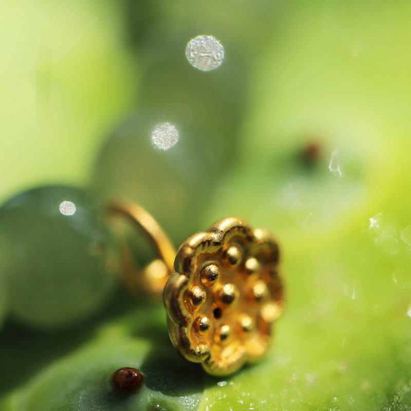 Buddha Stones Verstelbare Armband met jade lotusbloem en overvloed - image 10