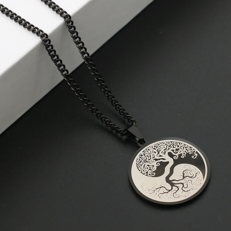 Buddha Stones De Levensboom Ketting van titaniumstaal - image 3
