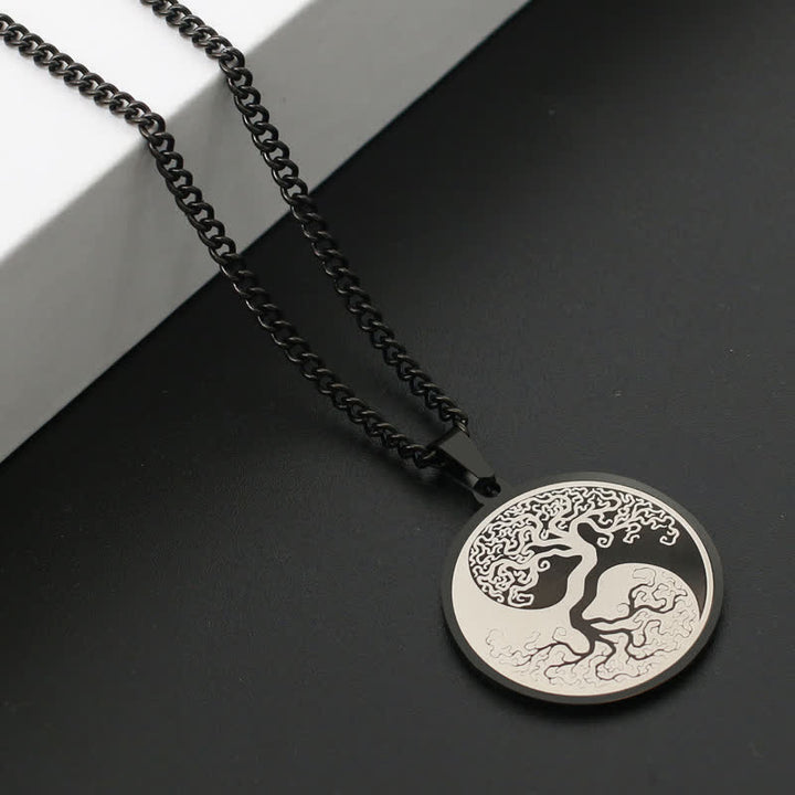 Buddha Stones De Levensboom Ketting van titaniumstaal - image 3