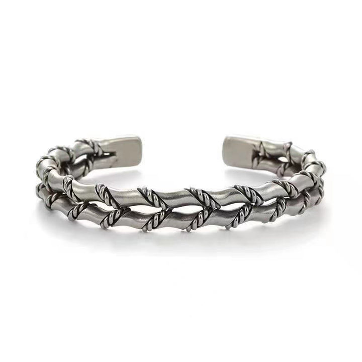 Buddha Stones Vintage dubbellaagse Manchetarmband met Bangle - image 1
