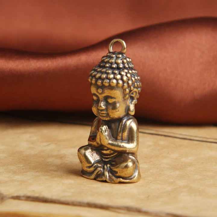 Boeddha-sleutelhanger met mededogen, koperen hanger. - image 3