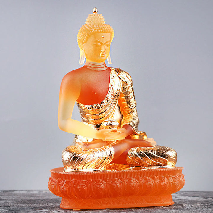 Buddha Stones Handgemaakte Boeddha-beeldje van Liuli, kunstwerk, sereniteitsbeeld, woondecoratie. - image 2