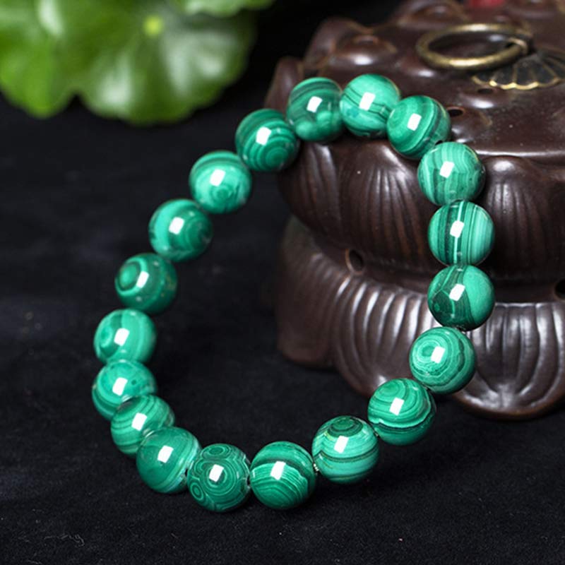 Buddha Stones Natuurlijke malachiet Armband voor rust en ontspanning - 12mm - image 1