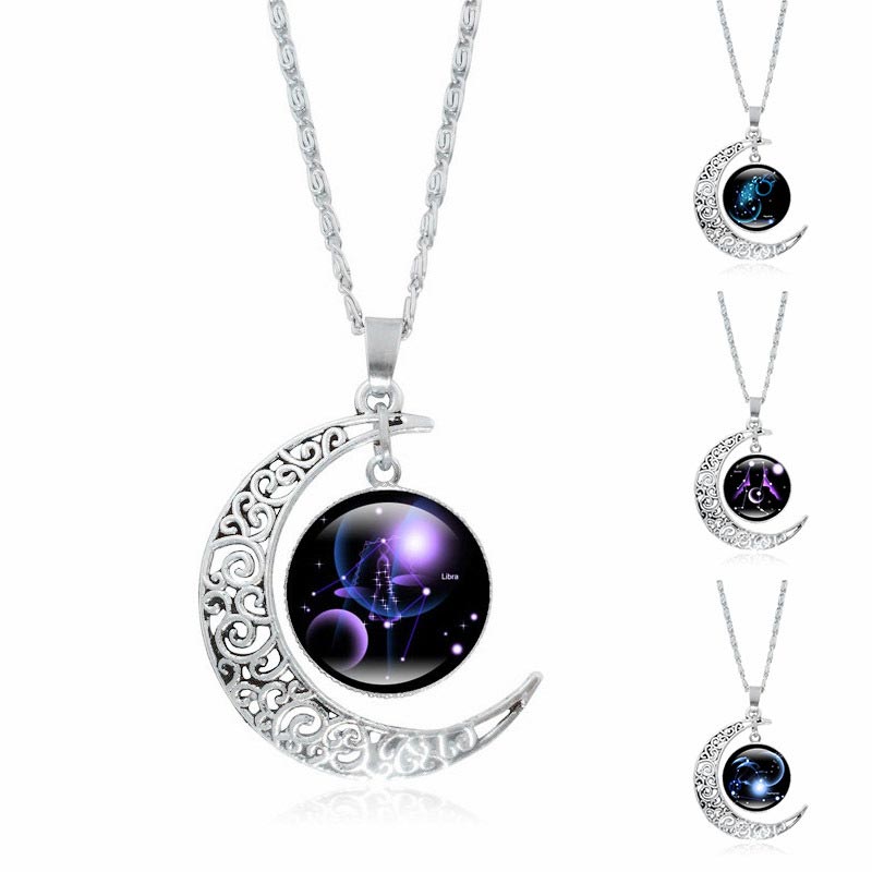 Buddha Stones Ketting met maanbescherming en de 12 sterrenbeelden van de dierenriem - image 1