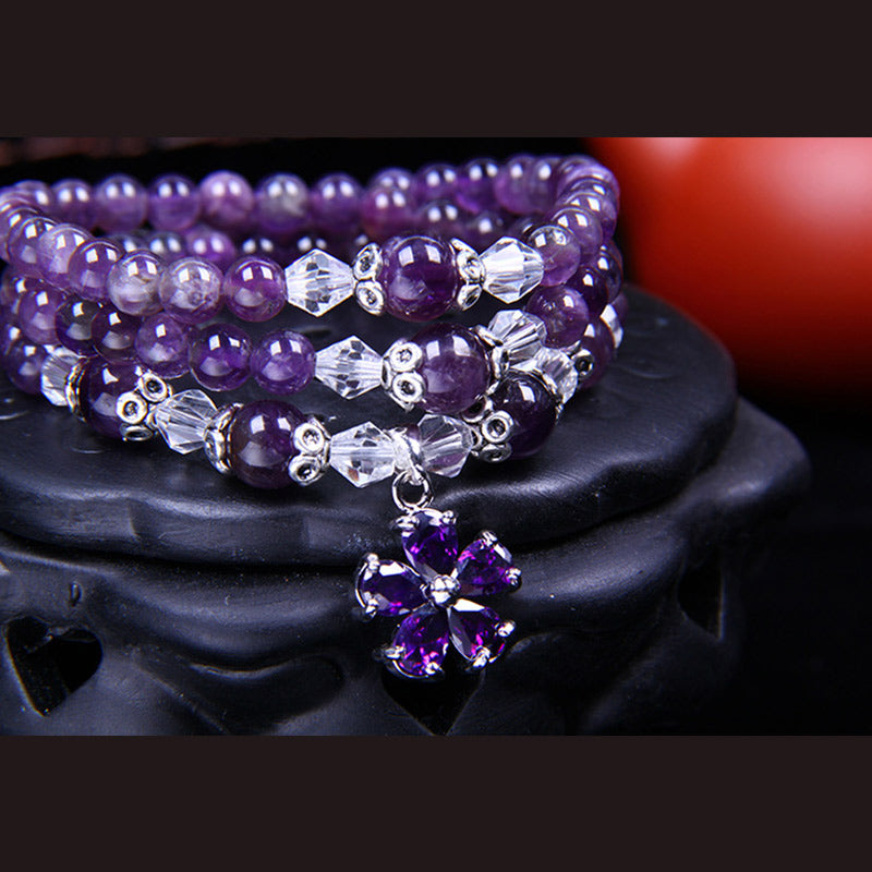 Buddha Stones Tibetaanse amethist Armband - image 1