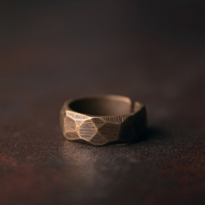 Buddha Stones Tibetaanse Ring van koper met eenvoudig design, symbool van rijkdom. - image 13