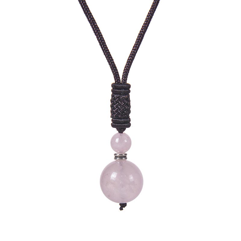 Buddha Stones Tibetaanse jade harmonie Ketting - Roze kristal - image 7