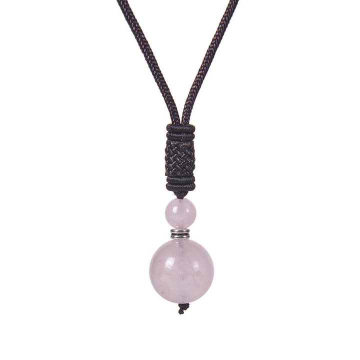 Buddha Stones Tibetaanse jade harmonie Ketting - Roze kristal - image 7