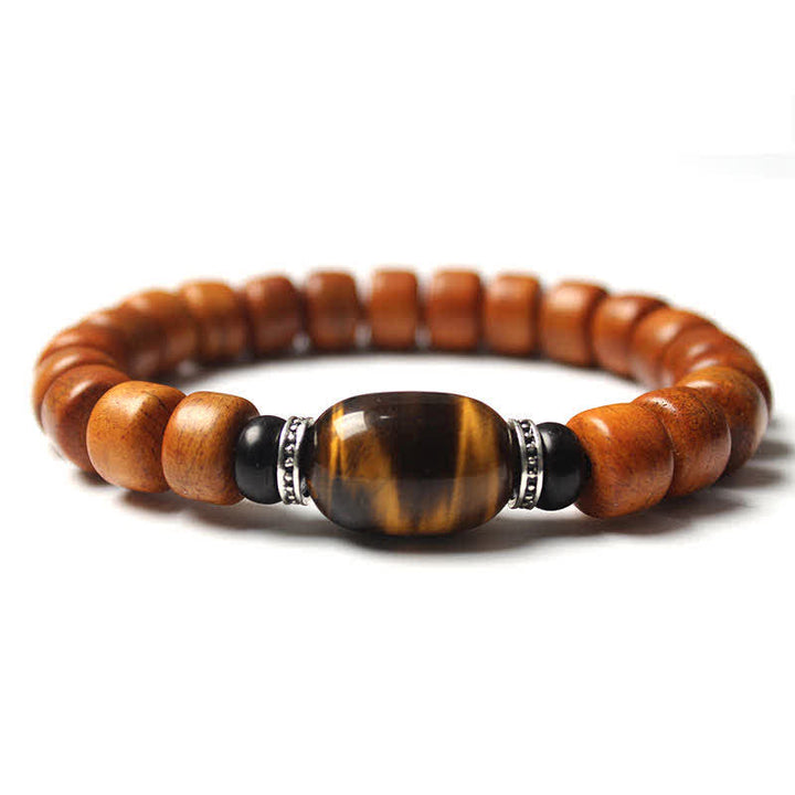 Buddha Stones Tibetaanse botkralen Om Mani Padme Hum sterkte Armband - 10* 8mm - Tijgeroog (Bescherming ♥ Moed) - image 10
