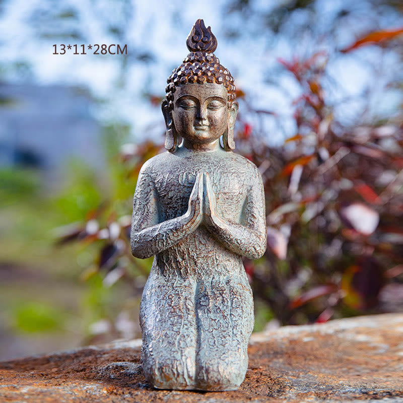 Buddha Stones Mediterende Zen Boeddha Sereniteit Beeldje van Hars voor Woondecoratie - image 13