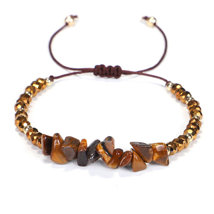 Buddha Stones Amethist Zuiverende Gebreide Armband - Tijgeroog - image 6