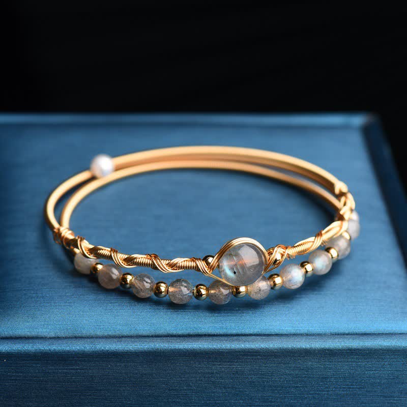 Buddha Stones Maansteen helende Bangle-armband - image 3