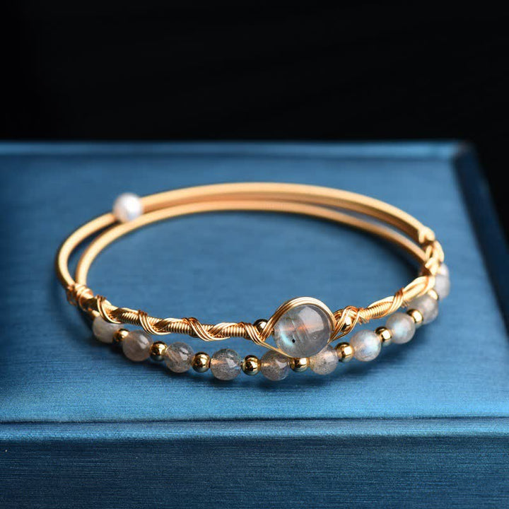 Buddha Stones Maansteen helende Bangle-armband - image 3