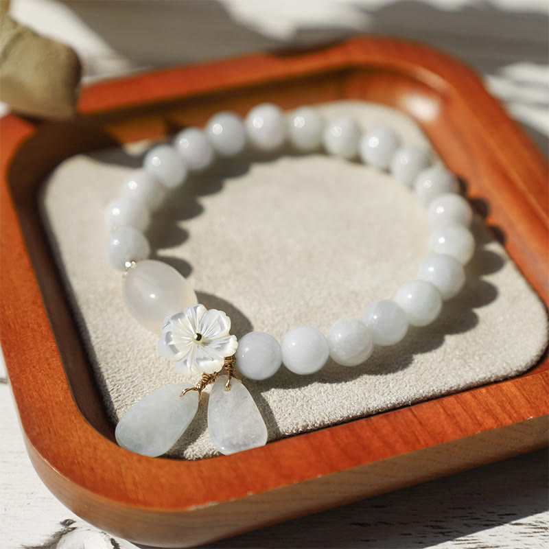 Buddha Stones Natuurlijke witte jade Armband - image 2