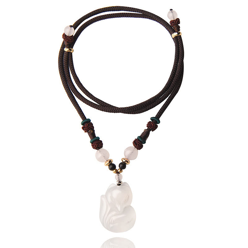 Buddha Stones Chalcedoon vos roze kristallen kraal harmonie Ketting hanger - image 9