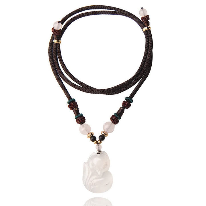 Buddha Stones Chalcedoon vos roze kristallen kraal harmonie Ketting hanger - image 9