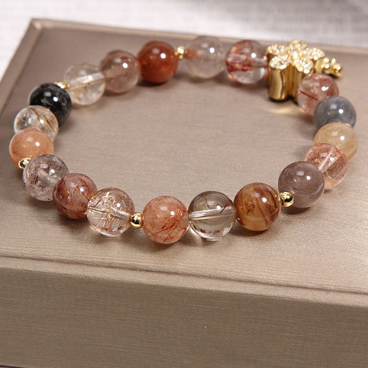 Buddha Stones Veelkleurige rutielkwarts citrien Armband voor bescherming van rijkdom - image 2