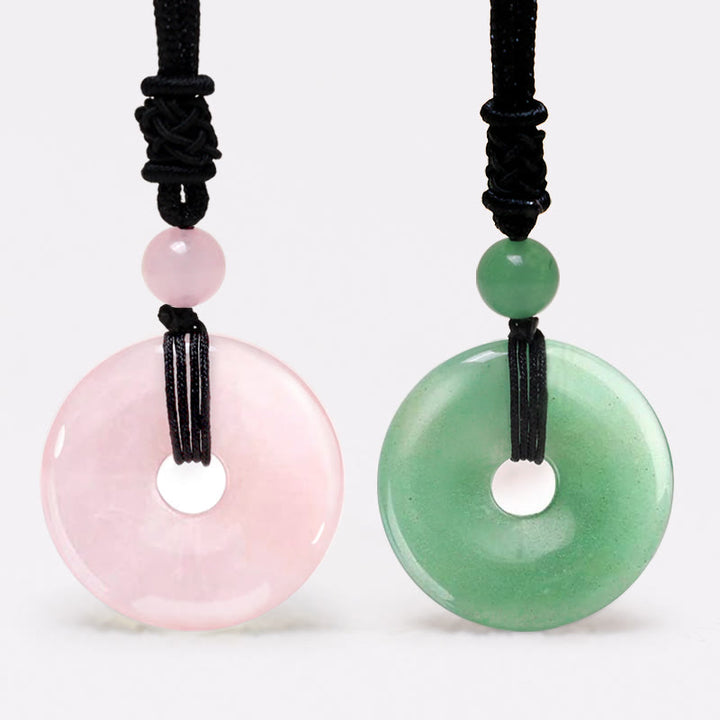 Buddha Stones Geluksmunt hanger met helende kristal edelsteen Ketting - image 0
