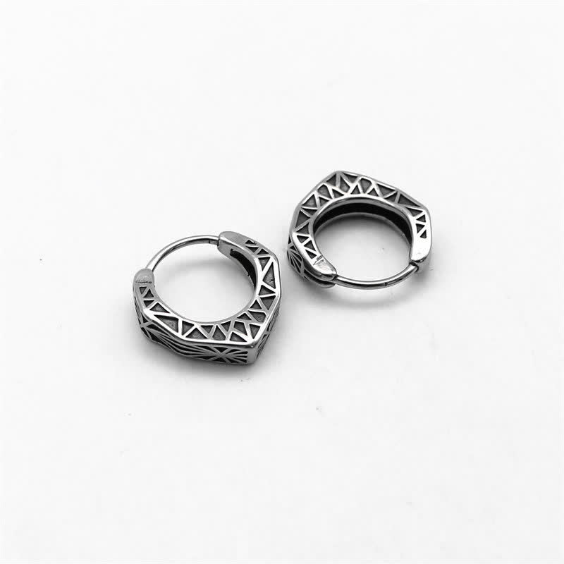 Viking Hoop Titanium Steel Balance Oorbellen - image 9