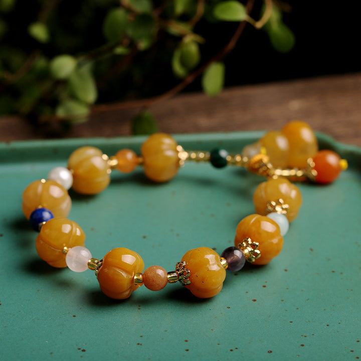 Buddha Stones Gouden zijden jade PiXiu rijkdom Armband - image 2
