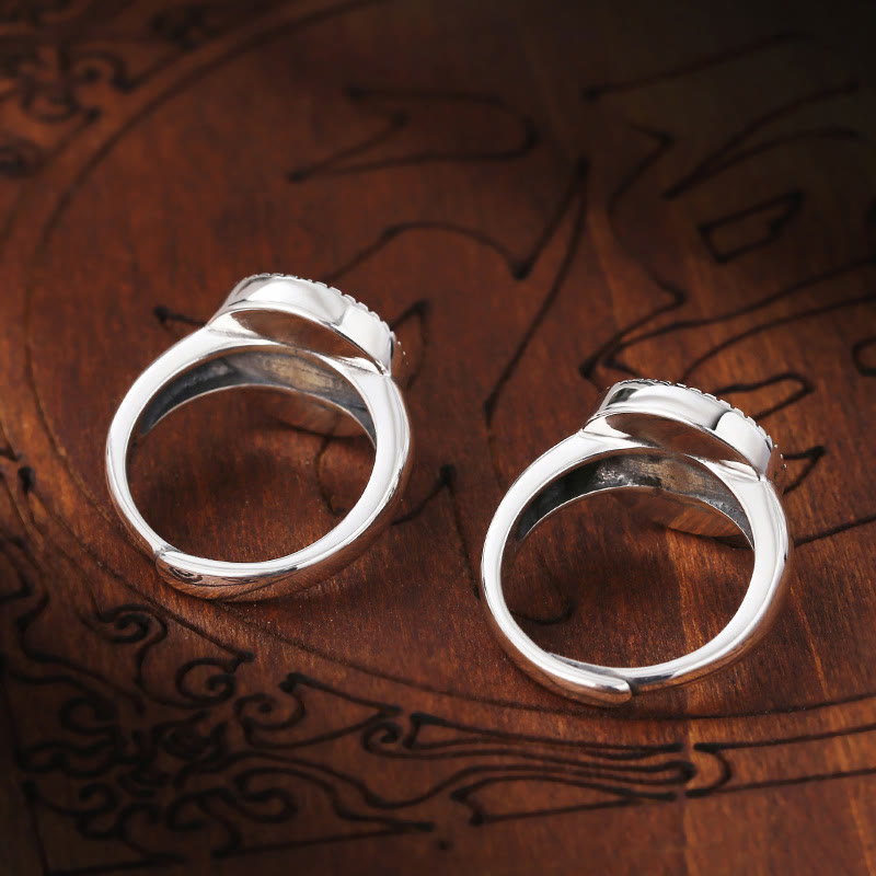 Buddha Stones Tibetaanse Om Mani Padme Hum Peace draaibare Ring - image 19
