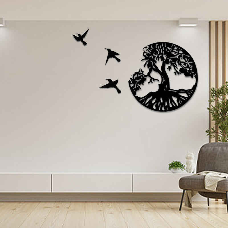 Buddha Stones Levensboom Vogels Schepping Muurdecoratie - image 5