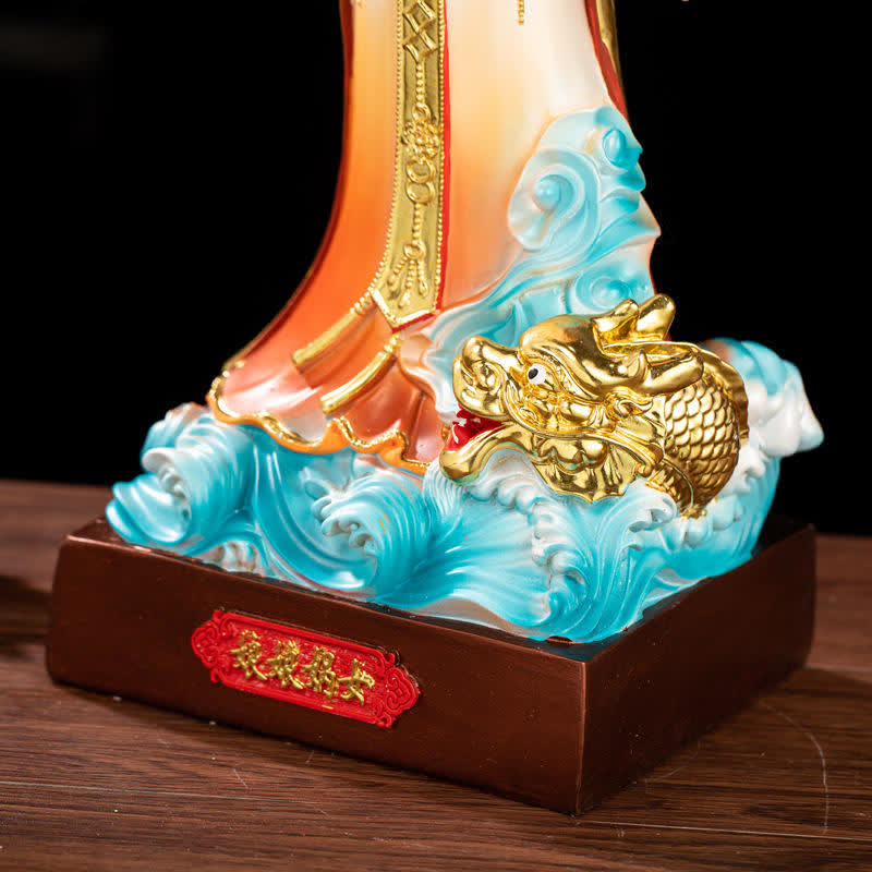 Buddha Stones Bodhisattva Nuwa Beschermingsbeeld van hars voor huisdecoratie - image 7