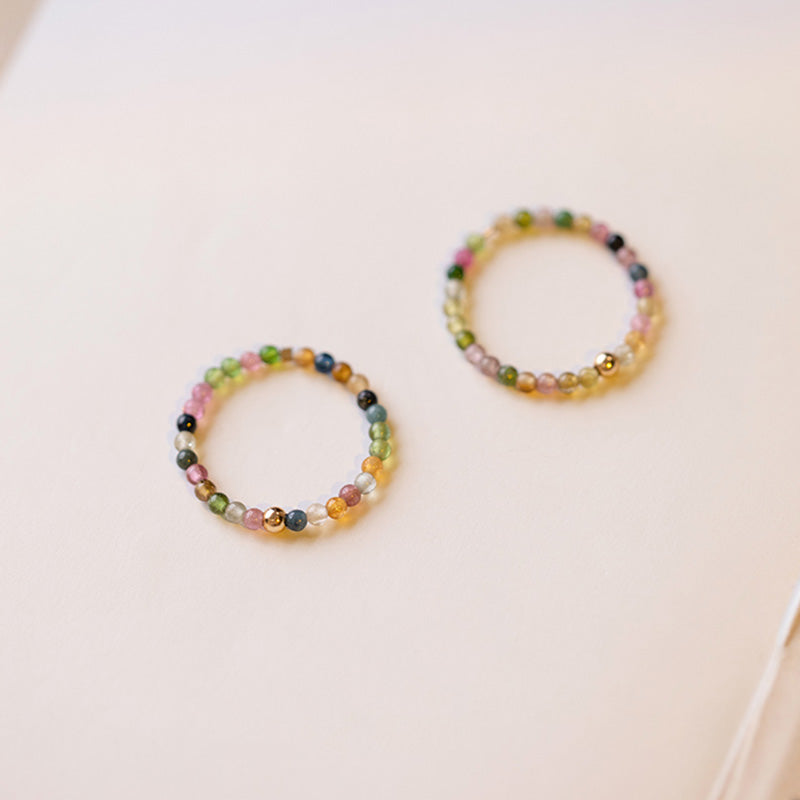 Buddha Stones Natuurlijke toermalijn Ring met positieve liefdesboodschap - image 8